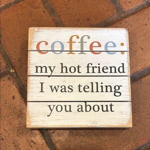 Wooden Coffee Sign Decor